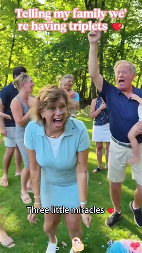 The reaction of your family when you discover you’re pregnant with triplets