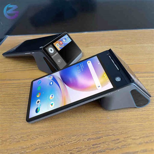 Retail Dual Display Z108 Android POS Terminal with NFC QR Code Reader for Grocery Store Self Checkout and Cloud Based Billing