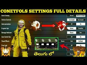 FREE FIRE CONTROLS SETTING FULL DETAILS | FREE FIRE PRO PLAYER SETTING 2021 IN TELUGU