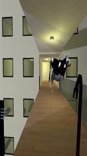 Police cow chase me in liminal hotel #shortsfeed #gmod #garrysmod #nextbots #games