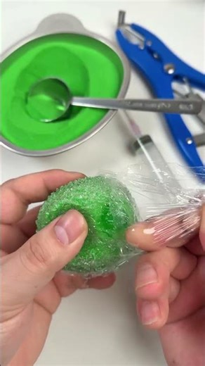 I Made a Green Stress Ball #stressball #asmr #usa #foryou