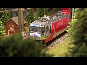 Model Railway with Glacier Express Cab Ride in Narrow Gauge Scale