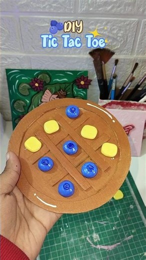 DIY Tic Tac Toe Game🫐 | #shorts #diy #tictactoe #cardboard