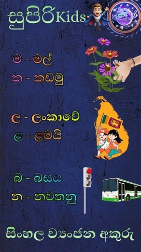 Sinhala Hodiya ව්‍යංජන අකුරු | Vyanjana Akuru | Sinhala Alphabet for Kids