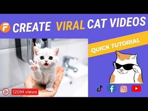 How to Make Viral AI Cat Videos (1-Click Template/No prompt needed) | FlexClip Tutorial