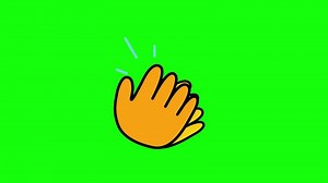 Download Clapping Hands animation on green screen background for free