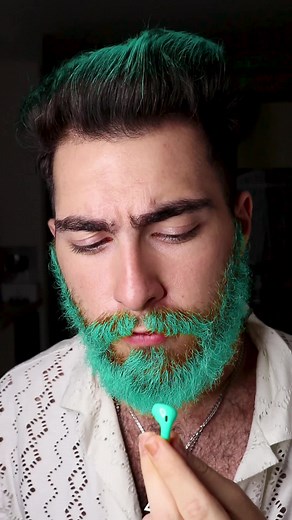 Colorful Slicked-Back Pompadour Transformation