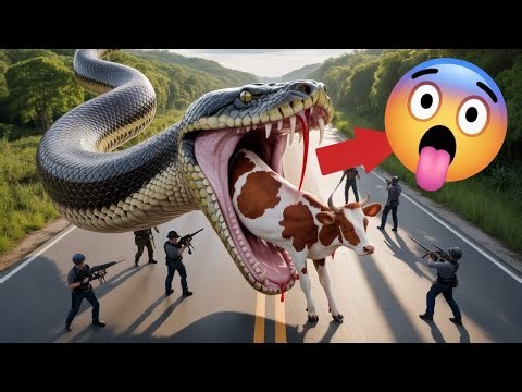 Brave Rescue Team Fights Giant Python to Save Cow | Incredible Animal Rescue Story