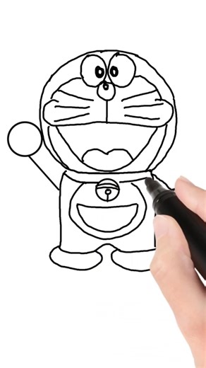 Easy way to Draw Doraemon Sketch