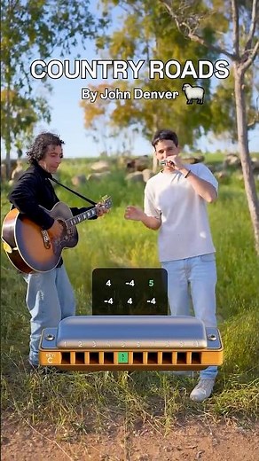 How to play COUNTRY ROADS - harmonica