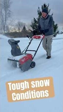 Milwaukee Snow Blower tested on Wet Heavy Snow
