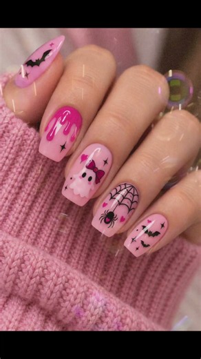 Fall / Halloween nail designs!! 🥰😘😍🍂🍁🍃👻🎃💀💅💅