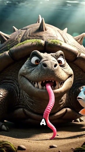 This Alligator Turtle Looks Fake 😳🐢 #shorts #alligator #turtles #animals