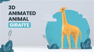 3D Animated Animal - Giraffe