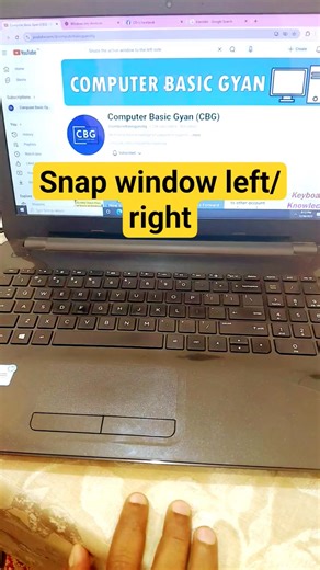 Fastest Way to Split Screen in Windows #shortsreels #shortcutkeys #WindowsTips | Computerbasicgyan