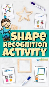 FREE Printable, Hands-on FREE Printable Shape Activityies for Toddlers https://www.123homeschool4me.com/building-with-paper-shapes-stem-activity_87/ | 123 Homeschool 4 Me