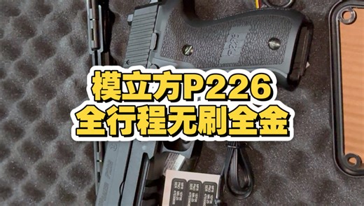 P226全行程无刷版本、铝合金上滑套、金波金齿、铝合金下握把