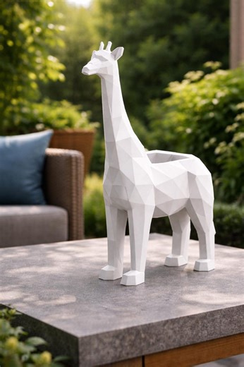 Low Poly Giraffe Planter – Geometric Animal 3D Printable Decor (digital Download) - Etsy
