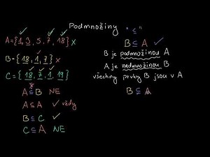Podmnožiny | Pravděpodobnost a kombinatorika | Matematika | Khan Academy