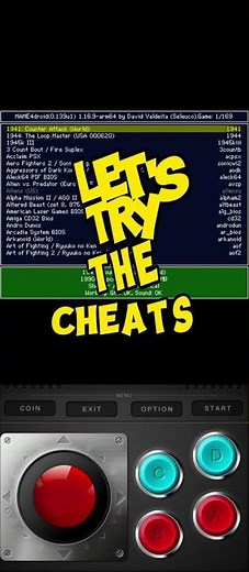 Mame Emulator With Built-in Cheats #emulator #mame #cheatcodes