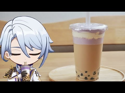 Genshin Impact: Ayato's favorite boba milk tea "Milk Tea Medley" / 原神料理 神里綾人の大好きなタピオカ 五目ミルクティー再現