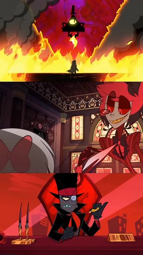 Write to me who else to compare! #gravityfalls #villainous #hotelhazbin #billcipher #blackhat #alastor #vs #battle #legends