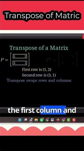 Transpose of a matrix . 5k Views .1 hour ago