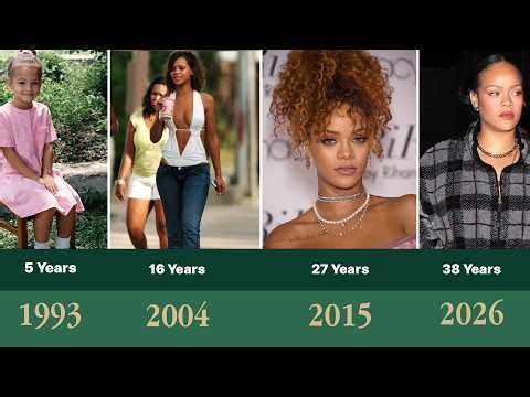 Rihanna Transformation from age 5 to 38 years (1993-2026)