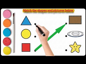 Shapes Matching Worksheet for Kids | Circle, Square, Triangle, Star Matching | Preschool Learning