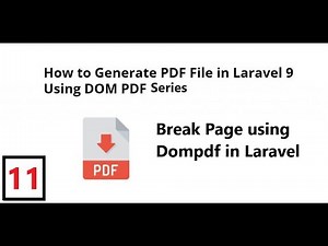 (11) Break Page using Dompdf in Laravel | How to skip first page in dompdf