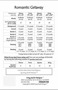 ROMANTIC GETAWAY - Cozy Quilt Designs Pattern