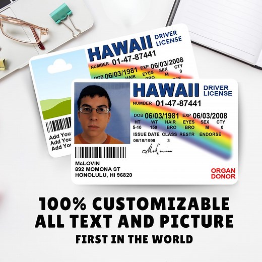 100% PERSONALIZED Mc Lovin ID Card | Custom SUPERBAD Mclovin Id Card | Mclovin Drivers License | Editable Card | Edit in Canva | - Etsy