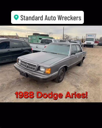 🚨🚨💥 Beautiful 1988 Dodge Aries 2.5 L. Definitely not something you see every day anymore. This vehicle is complete. All parts are available in our Toronto UPIC yard at 1216 Sewells Rd. #autorecycling #autowreckers #partsdayevent #savebigonusedparts #standardautowreckers #toronto #chrsyler #autorecyclersoftiktok | Standard Auto Wreckers
