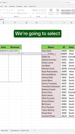 How to return multiple values in Excel with Xlookup. #excel #spreadsheets