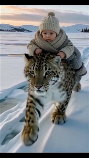 Epic Baby & Snow Leopard Adventure ❄️🐆 | Cinematic Animation in Siberia