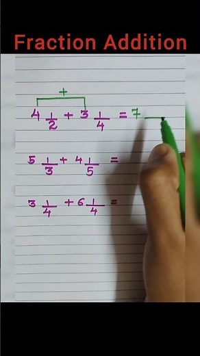 Easy Fraction Addition|#fractiontricks #easy #maths #trending #shorts