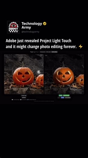 Adobe just introduced Project Light Touch — an AI-powered breakthrough that lets you relight photos in real time. This new AI tool lets you relight any photo in real time by moving a virtual light source around the image. Direction, color, softness, intensity — all adjustable after the photo is taken, like placing studio lights inside a frozen moment. No reshoots. No complex masking. Just full lighting control powered by AI. Unveiled at Adobe MAX 2025, it’s not public yet — but it shows where ed