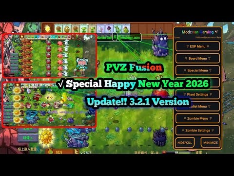 PvZ Fusion Mod Menu v3.2.1 Unlock All Plants Fusion | Android Gameplay