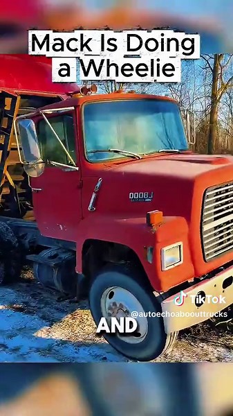 Mack Truck Wheelies While Unloading Cargo