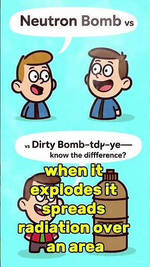 The Deadly Difference: Neutron Bomb vs Dirty Bomb|Neutron Bomb vs Dirty Bomb Explained in 60 Seconds
