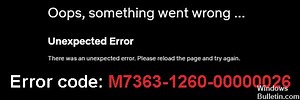 Cómo solucionar problemas de los códigos de error de Netflix M7353 y M7363-1260-00000026 - Boletín de Windows
