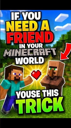 if You Need a Friend in your mincraft world #minecraft #minecraftshorts