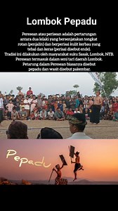 Peresean atau perisean adalah pertarungan antara dua lelaki yang bersenjatakan tongkat rotan (penjalin) dan berperisai kulit kerbau yang tebal dan keras (perisai disebut ende). Tradisi ini dilakukan oleh masyarakat suku Sasak, Lombok, Nusa Tenggara Barat, Indonesia. Peresean termasuk dalam seni tari daerah Lombok. Petarung dalam Peresean biasanya disebut pepadu dan wasit disebut pakembar. #fyp #vod #video #perisean #presean #tradisi #lombok #sasak #ramboksuatdua | Khairul Anwar