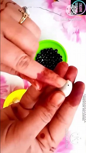 How to make hole in cowrie shell #creativebahurani