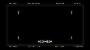 Camera Viewfinder Overlay Animation, Recording Frame HUD Screen