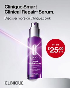 Outsmart the look of lines and wrinkles with our laser-focused Smart Clinical Repair Serum. Now with up to £25 off*, it's the perfect time to discover the power of Smart.✨ *T&Cs apply. | Clinique