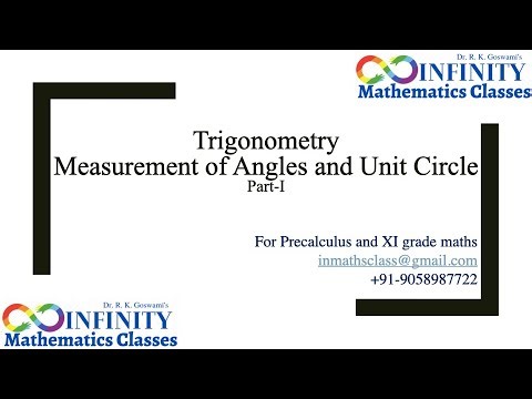 Precalculus: Trigonometry Part-I