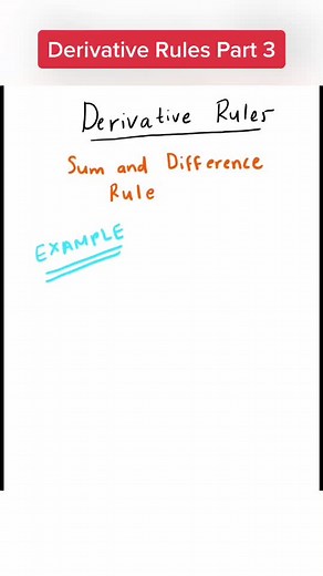 Sum & Difference Rules in Derivatives Explained