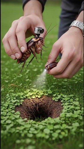 I Dropped a Camera Cockroach Into a Tunnel Something Unexpected Happened #wildlife #shorts