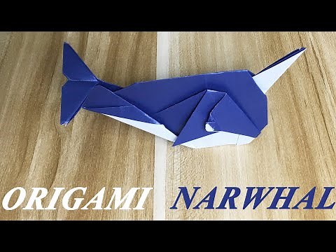 Origami Marine Animals - How to Make a Paper Narwhal Easy